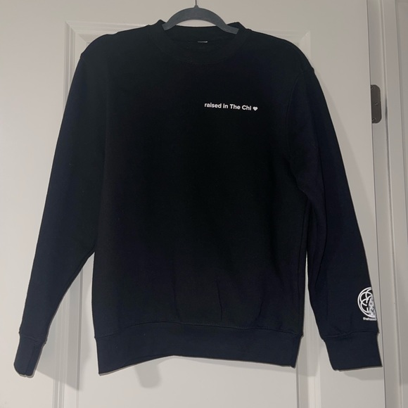 Tops - “Raised in the Chi” black crewneck